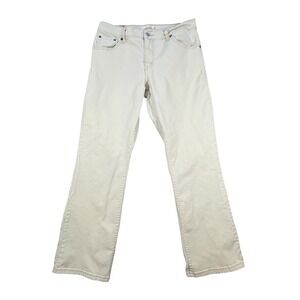 Levi's 550 Tan Relaxed Boot Cut Jeans Women 12M Khaki Denim Stretch Pants